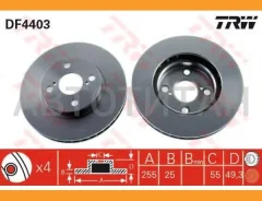 ����. ���� ���. ����. [255x25] 4 ���. Toyota Altis 2001 - 2004, Corolla 2000, Corolla Altis 2001 - 2004 DF4403 ����