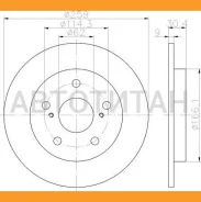 ���� ��������� ������d=259/62,w=9/7,5 5 ��� Toyota Auris 1.4/1.6 VVTi 07 92164103 92164103 ����