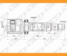 ���� (�������/ ������/ �����) Ford Focus 04-11 / C-MAX 07-10 [FD672], ������ �������� FD672 ����