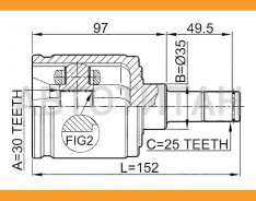 ���� (�������/ ������/ �����) Honda Civic 87-00 / Concerto 88-92 / CR-X 87-92 / Integra 93-00 [HO509], ������ �������� HO509 ����