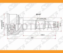 ���� (�������/ �����) Mitsubishi Minica 93-98 / Minica Toppo 93-98 [MI041], �������� MI041 ����