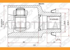 ���� (�������/ ������/ �����) Mazda 3 03-13 / Axela 03-13 [MZ073], ������ �������� MZ073 ����