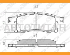 ������� ��������� (�����) Toyota C-HR 16-19 / Harrier (XU60) 13-17 / Lexus NX 14-21 / RC 14- / Toyot, ������ ST0446678020 ����