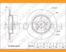 ���� ��������� (���) Toyota Corolla (E150, E180) 06-19 / Auris 06-18 [ST4243102170] ST4243102170 ����