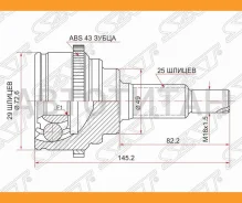 ���� (�������/ �����) Suzuki Swift 03-16 [SU30A43], �������� SU30A43 ����