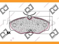 ����. ������� Djparts (D1277 TRW GDB1479) 4106000QAE, 4414021, 4414519, 93173641, 9199257, 7701054771, 7701050914, 141315700, GDB1478 Djparts BP1519 B...