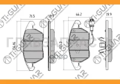 ��������� ������� �������� /�������� �������� 4�� /TI-GUAR ��� Volkswagen Polo 2010-2020, Audi A1 2011-2018, Skoda Fabia 2007-2022; TG-0348 PN0348W BP...