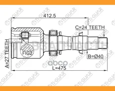 ���� ���������� /������ /TI-GUAR ��� Toyota RAV4 ACA3, ALA3, GSA33, ZSA3 2005-2012 /27*40*24; TG-CVJ0030; 0111ACA38RH 4303028010 4303033070 [Tgcvj0030...