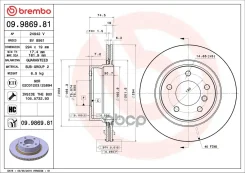 ���� ��������� Brembo Painted Disc 09.9869.81 09986981 09986981 ����