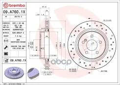 ��������� ���� Brembo XTRA ������ L/R Mercedes C (C204); C T-Model (S204); C (W204); E (A207); E (C 09A7601X 09A7601X ����