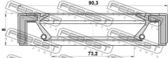 ������� ������� 73.2x90.3x8x8 | ����/��� | Febest 95GAY75900808R 95GAY75900808R ����