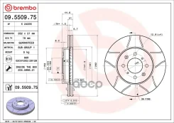 ���� ��������� �������� Honda Civic, Rover 200 400 1.4-2.0TDI 95 Brembo 09.5509.75 09550975 ����