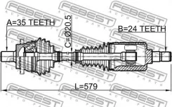 ������ 24x556x35 | ����� ���� | Febest 1614211RH 1614211RH ����