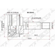 ���� �������� Mitsubishi Lancer Cedia 4G13/CS1A/00-/Airtrake/Outland�ER CU2W/CU4W/CU5W 4WD/01- � ABS SAT MI38A43 MI38A43 ����