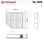 ������ ��������� Totachi TA-1875 A-886 V 17220-RNA-A00 MANN C 2240 TA1875 ����