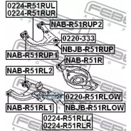 ����� Nissan Pathfinder 05- ���. ����. ����. ���. Febest 0224R51RLL 0224R51RLL ����