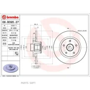 ���� ��������� With Bearing Kit | ��� | Brembo 08B39527 Brembo 08B39527 08B39527 ����