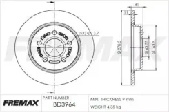���� ��������� ������! Ford Focus III 1.6-2.0 11 [178Fremaxbd3964] BD3964 ����