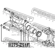 ����������� ���� �������� Nissan Qashqai+2 JJ10E 2008-2013 0275-Z51F Febest 0275Z51F 0275Z51F ����