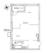 1-���������, �����, ����� ��������� 7 ���. 1. ����������, 45,9���.��., 4/13 ���� ����