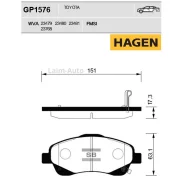 ������� ����. �������� Hagen Toyota Avensis (T25) 03-08 GP1576 ����