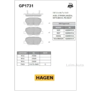 ������� ����. �������� Hagen Mazda 6 Saloon 2013- R (D1679) GP1731 ����