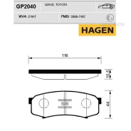 ������� ����. ���. Hagen Toyota Land Cruiser 90- (J7/J8/J9/J12) Prado GP2040 ����