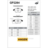 ������� ����. �������� Hagen Volkswagen Tiguan 09-14 Volkswagen Passat 12-14 GP2264 ����