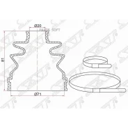 ������� ����� (�����/ �������) Mitsubishi Aspire 98-02 / Chariot 91-97 SAT C-1134, �������� C1134 ����