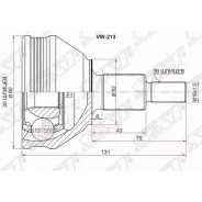 ���� (�������/ �����) Skoda Rapid 12-20 / Volkswagen Polo 05-22 SAT VW-213, �������� VW213 ����