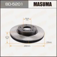 ���� ��������� Masuma, front Honda Civic, FR-V, Stream, CR-V [��.2] BD-5201, ������ �������� BD5201 ����