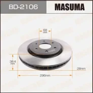���� ��������� Masuma, front Nissan Pathfinder, Navara / R51, D40M [��.2] BD-2106, �������� BD2106 ����