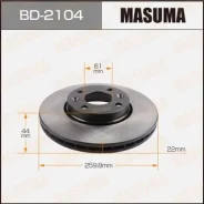 ���� ��������� Masuma, front Nissan Micra, NOTE / K12E, E11E 02- [��.2] BD-2104, �������� BD2104 ����