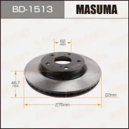 ���� ��������� Masuma, front Toyota Corolla/ ZRE181L [��.2] BD-1513, �������� BD1513 ����