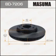 ���� ��������� Masuma, front Suzuki Splash 08-15 [��.2] BD-7206, �������� BD7206 ����