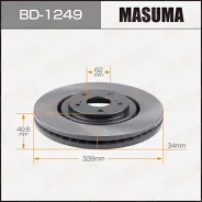 ���� ��������� Masuma, front Toyota RX350 / GGL15L BD-1249, �������� BD1249 ����