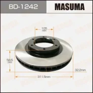 ���� ��������� Masuma, front Toyota LAND Cruiser/ HDJ80L BD-1242, �������� BD1242 ����