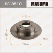 ���� ��������� Masuma, rear Mitsubishi ASX, Outlander / GA3W, CW5W [��.2] BD-3510, ������ BD3510 ����
