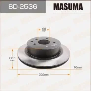 ���� ��������� Masuma, rear Nissan X-Trail / T30, T31 [��.2] BD-2536, ������ BD2536 ����