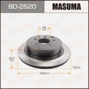 ���� ��������� Masuma, rear Nissan Murano / Z51R BD-2520, ������ BD2520 ����