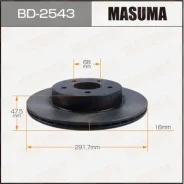 ���� ��������� Masuma, rear Nissan X-Trail / T32 [��.2] BD-2543, ������ BD2543 ����
