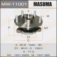 ��������� ���� Masuma front Toyota Auris / NDE150, NRE150 (with ABS) MW-11001, �������� MW11001 ����