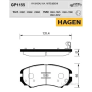 ������� ����. ���. Premium brake pads Hagen KIA Sportage 2.0/2.7/CRDI/V6 2006- GP1155 ����