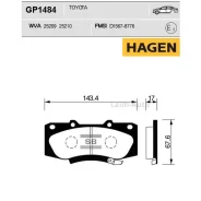 ������� ��������� �������� Toyota HI-LUX 05-11 (D1567) Hagen GP1484 ����