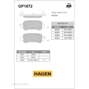 ������� ����. �������� Hagen Mazda CX-5 13- R (D1624) GP1672 ����