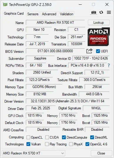 Radeon RX 5700 XT ����