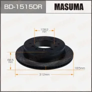 ���� ��������� Masuma ���������������, ������, ������, ��� Toyota Land Cruiser Prado, 1 ��, ���. BD-1515DR BD1515DR ����