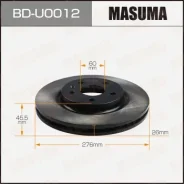 ���� ��������� Masuma, front Chevrolet Cruze, OPEL Astra-J [��.2] Masuma ������� BD-U0012 | �������� �� ��, ������, 5 ����� | �������� �� 12 ��� | ���...