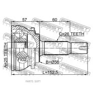 ���� �������� 25x56x26 | ����� ����/��� | Febest 0110ZVW30 Febest 0110ZVW30 0110ZVW30 ����