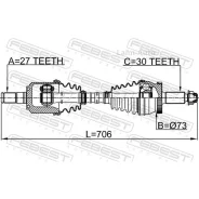������ �������� ����� 27x716x30 Hyundai Sonata 14, KIA Optima 13 2214JF20LH ����